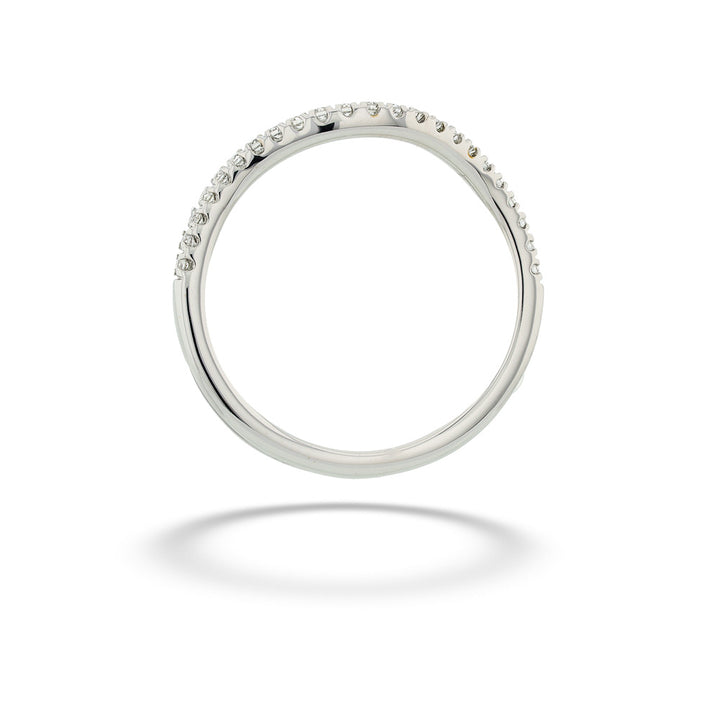 14K White Gold Diamond Contour Ring