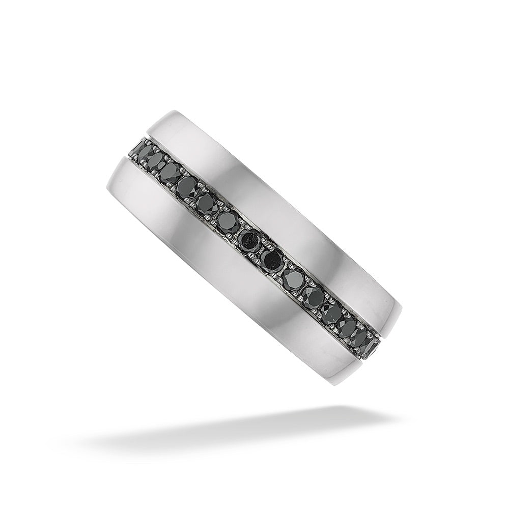 Black Diamond Wedding Band by Gabriel & Co.