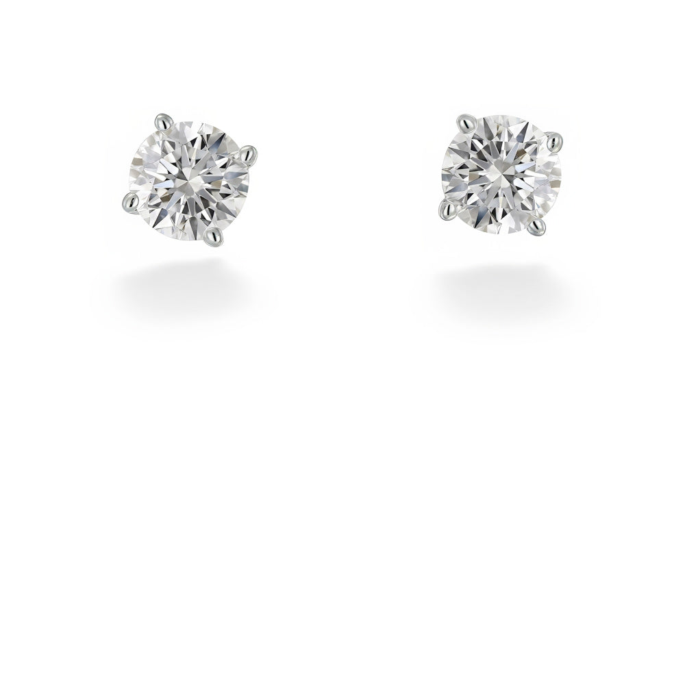 Round Diamond 4-Prong Studs