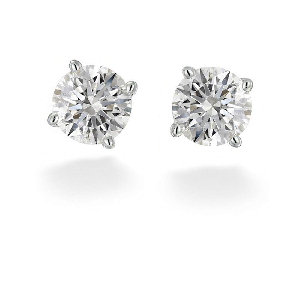 1.09ctw Round Diamond 4-Prong Studs