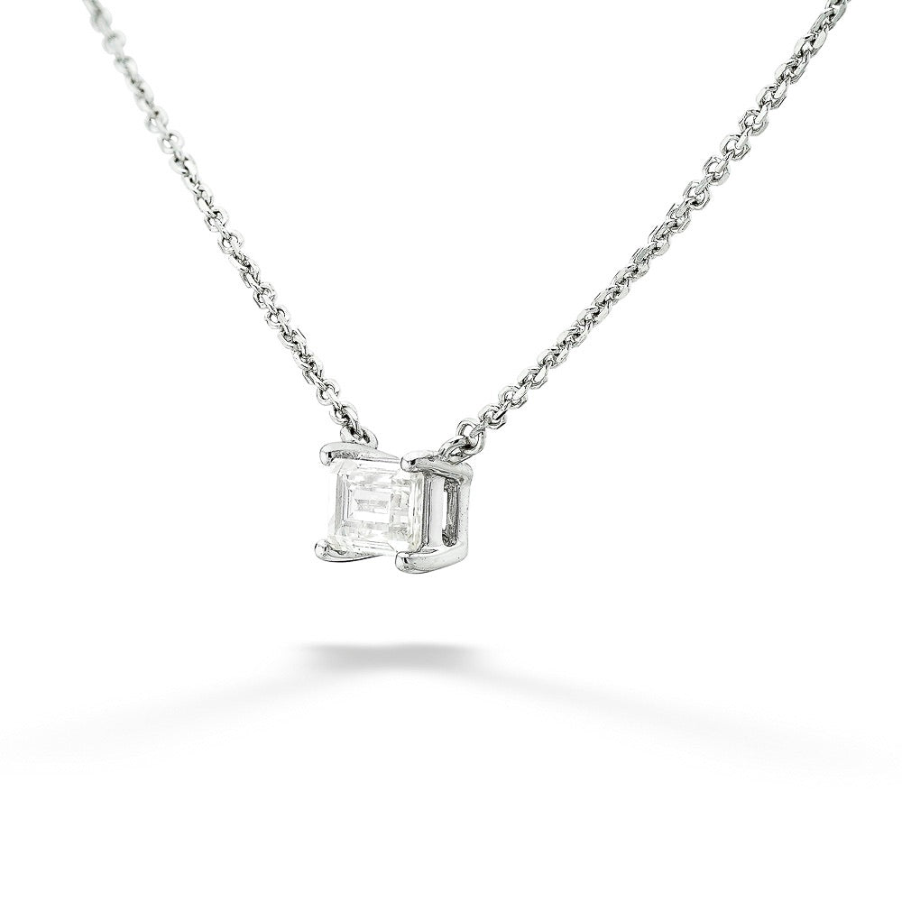 Emerald Cut Lab Grown Diamond Necklace by Lightbox