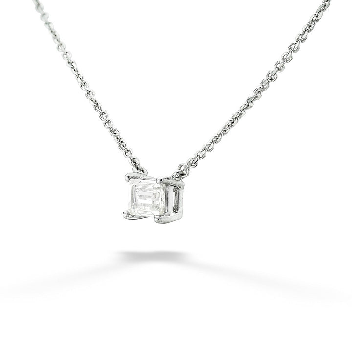 Emerald Cut Lab Grown Diamond Necklace by Lightbox