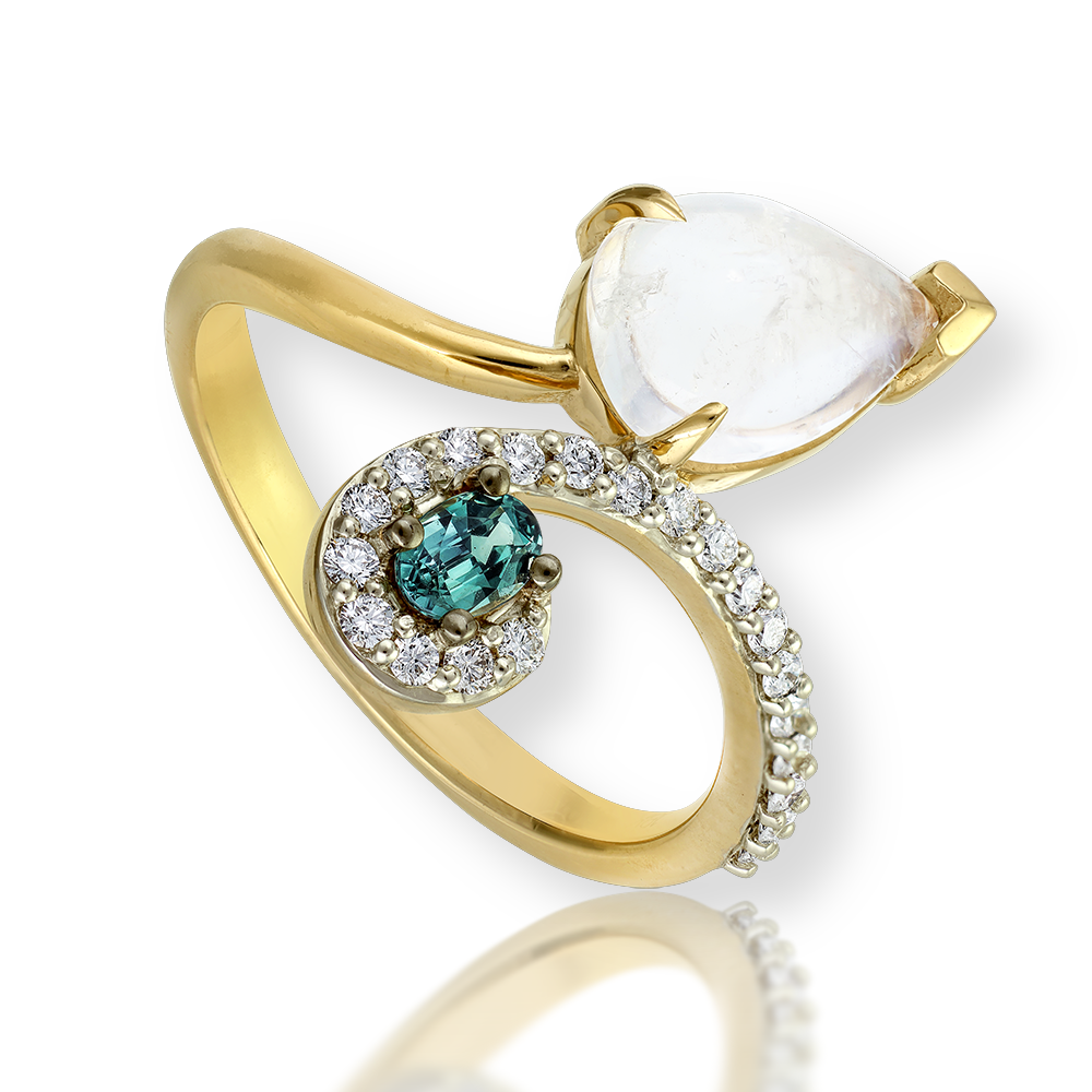 Alexandrite Swan Ring by Mark Henry
