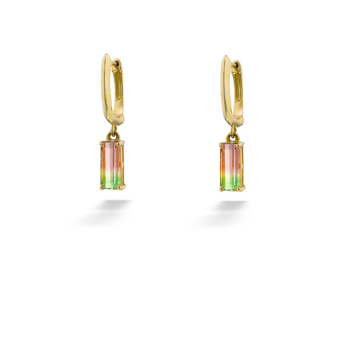 Bi-Color Tourmaline Drop Earrings by Parle