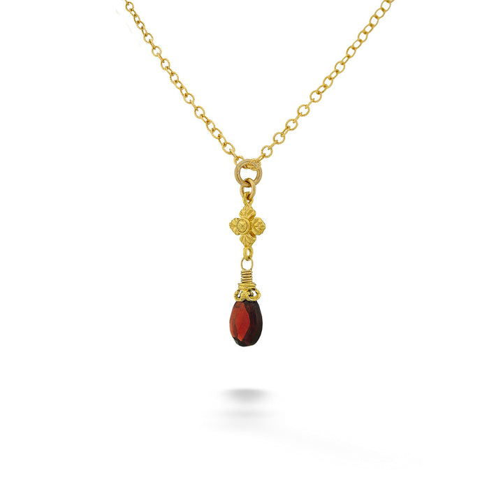 Garnet Pendant & Chain by Anatoli