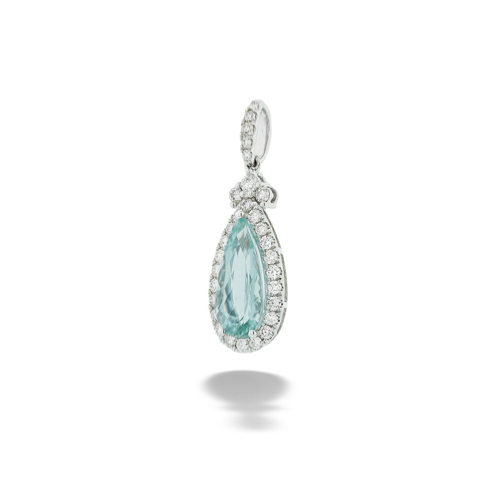 Aquamarine and Diamond Pendant