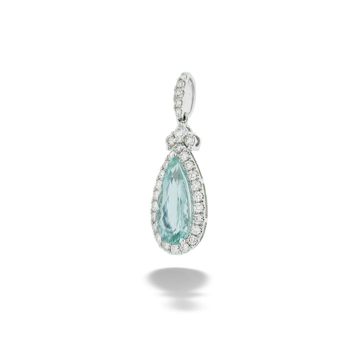 Aquamarine and Diamond Pendant