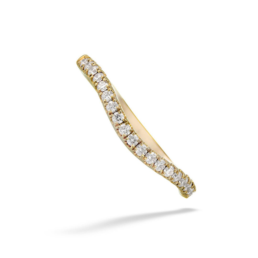 Diamond Contour Wedding Band