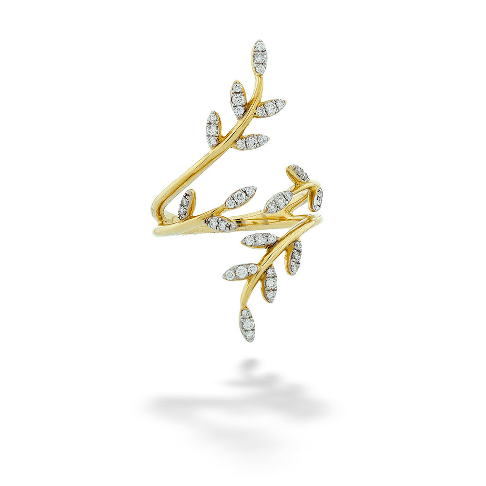 Diamond Floral Wrap Ring by Gabriel & Co.