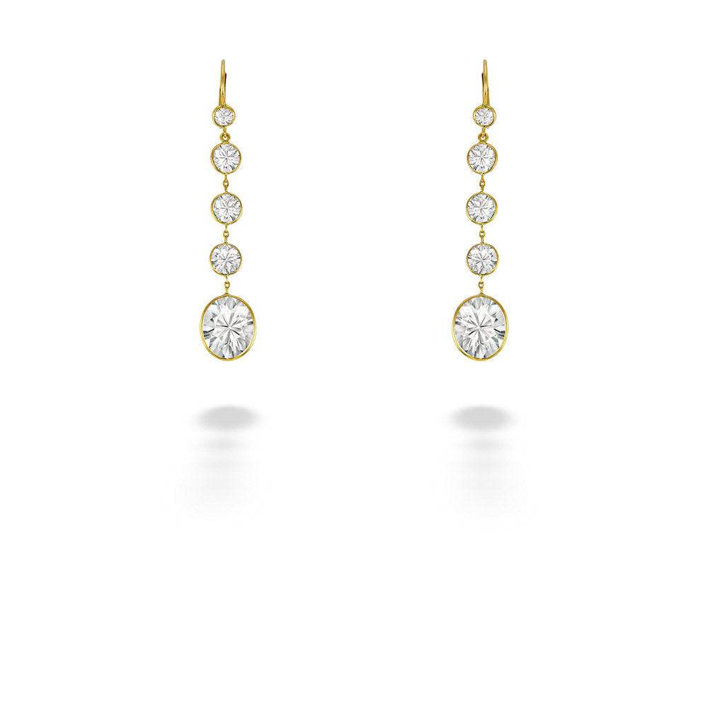 Crystal & White Topaz Earrings