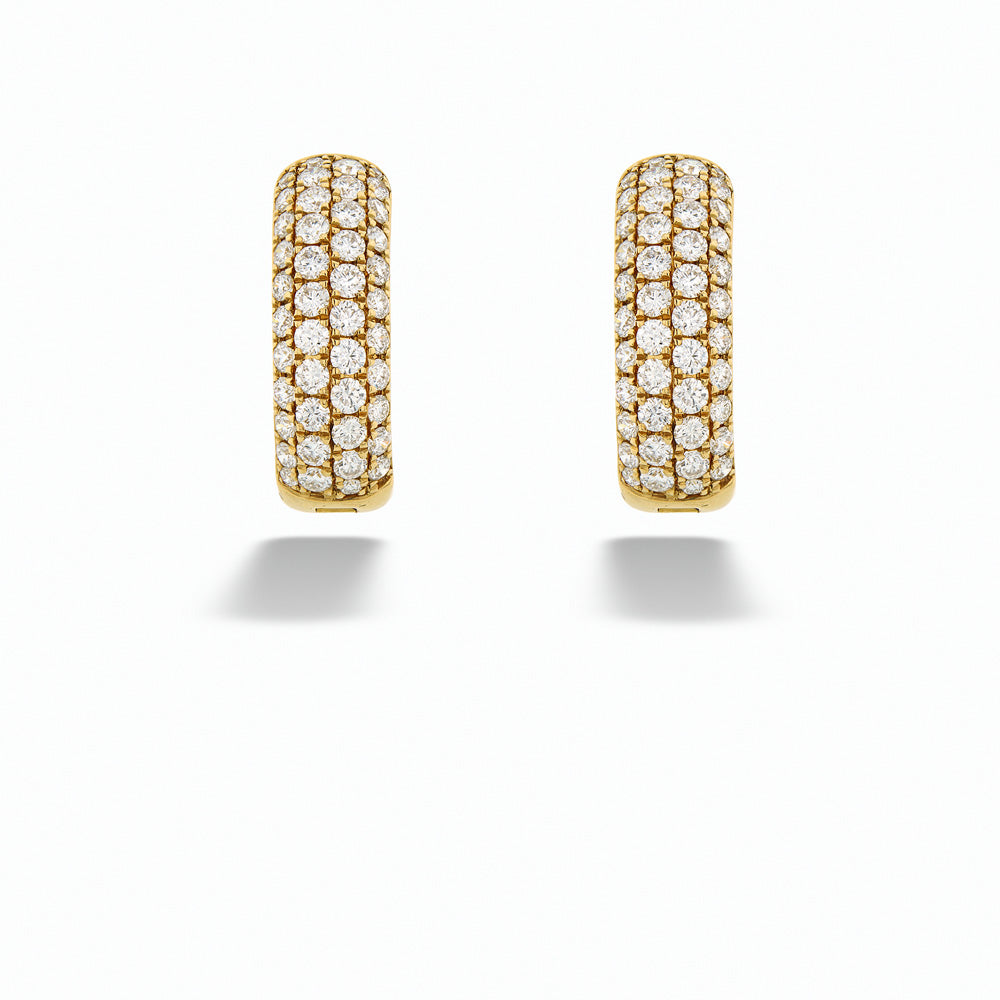Diamond Studded Hoop Earrings