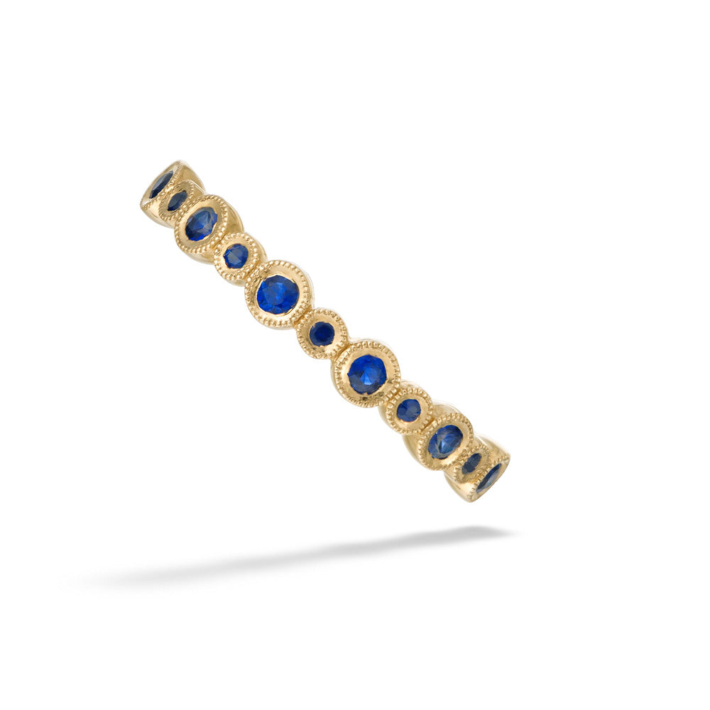 Bezel Set Blue Sapphire Band by Classique Creations