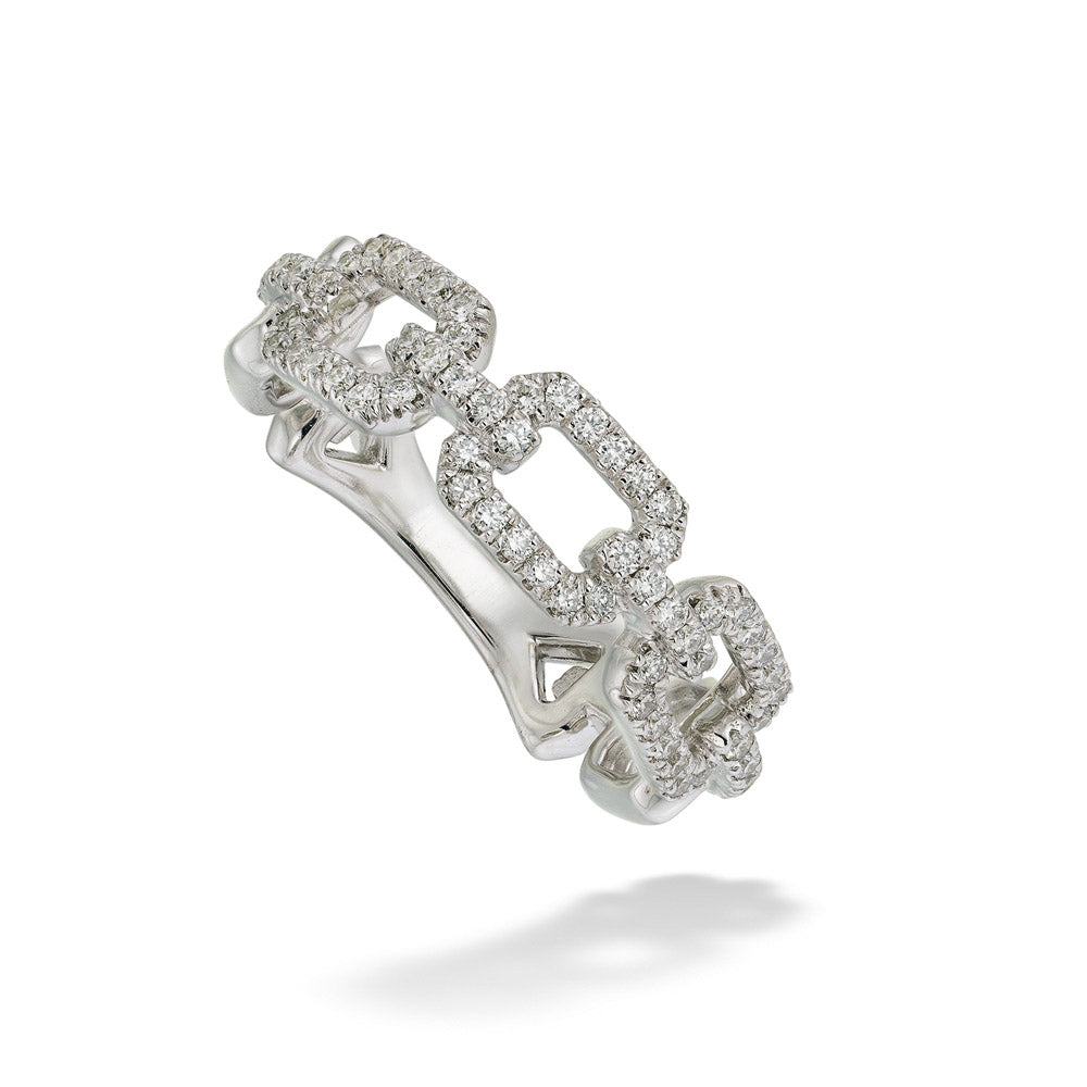 Diamond Chain Link Ring Band by Gabriel & Co.