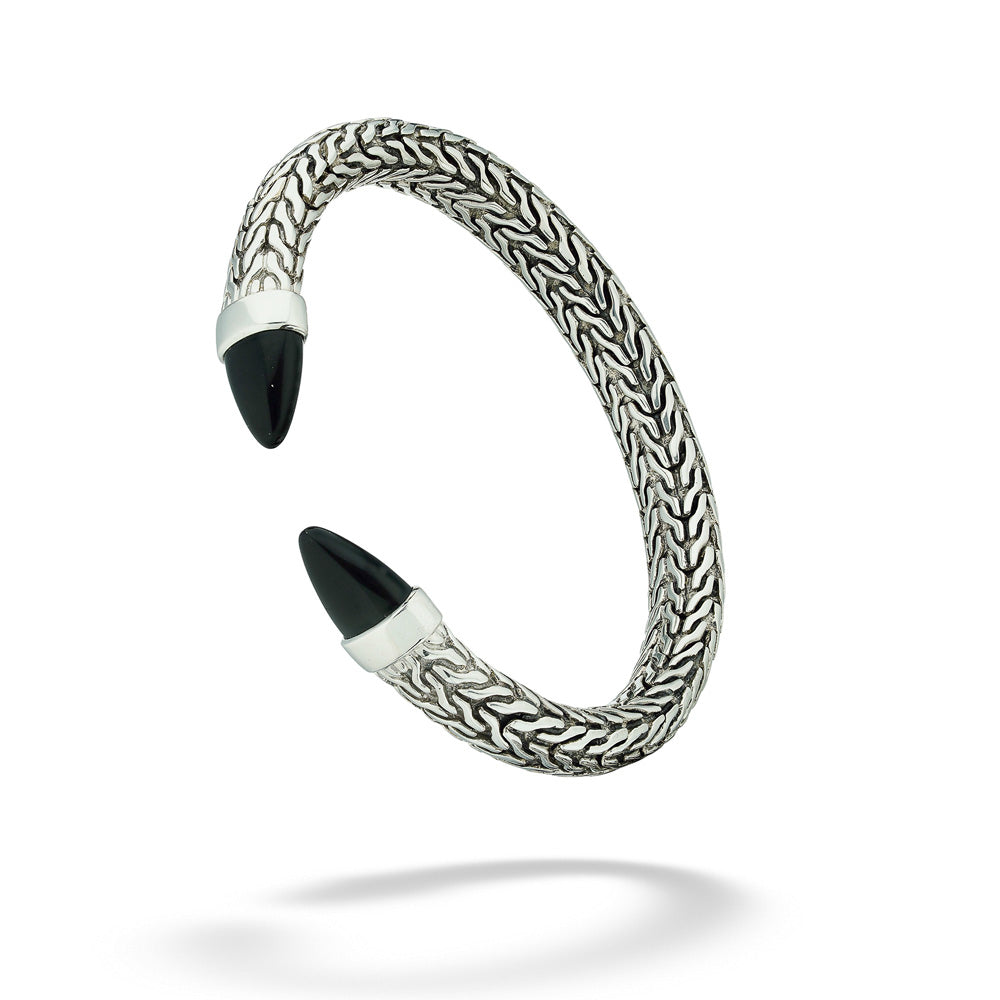Black Onyx & Silver Spear Bracelet by John Hardy