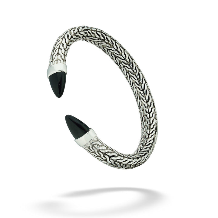 Black Onyx & Silver Spear Bracelet by John Hardy