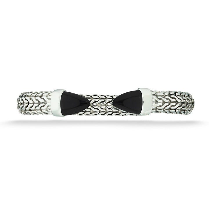 Black Onyx & Silver Spear Bracelet by John Hardy