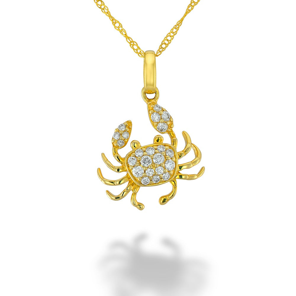 Diamond Crab Pendant & Chain