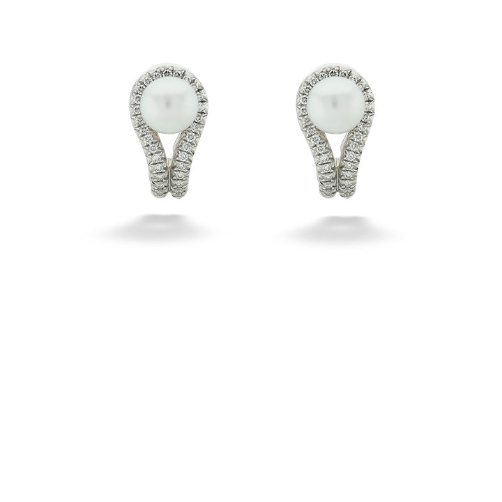 Surf Silver Diamond & Pearl Earrings by John Hardy