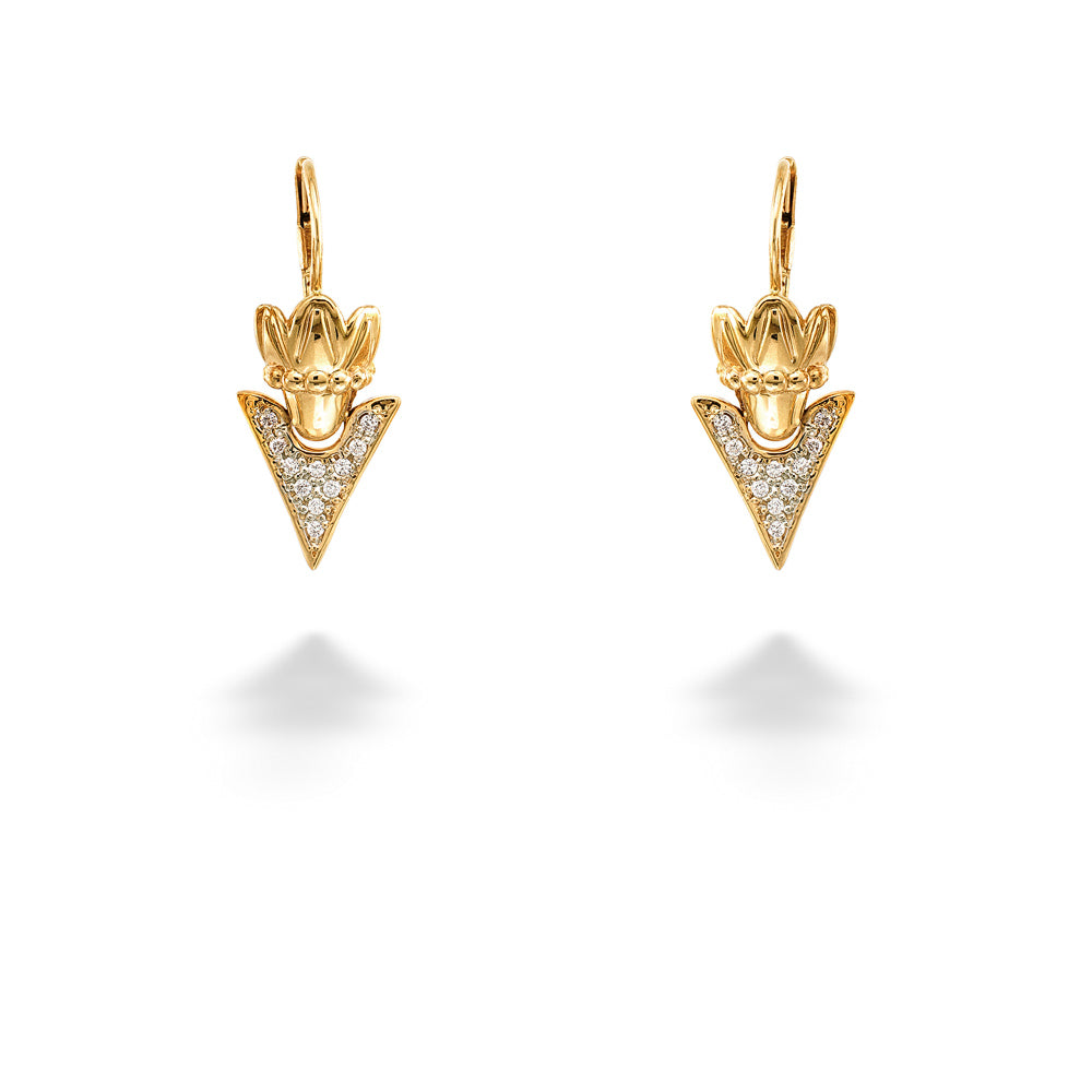 Diamond Arrow Drop Earrings by Vahan