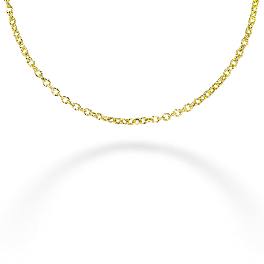 14K Yellow Gold & Diamond Circle Necklace by Mazza