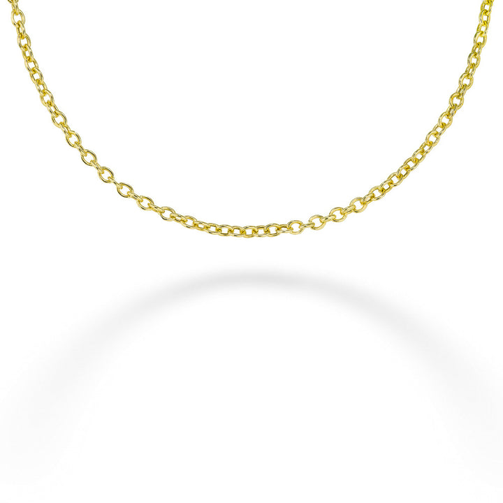 14K Yellow Gold & Diamond Circle Necklace by Mazza