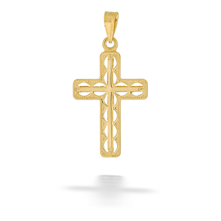 14ky Fancy Design Cross Pendant