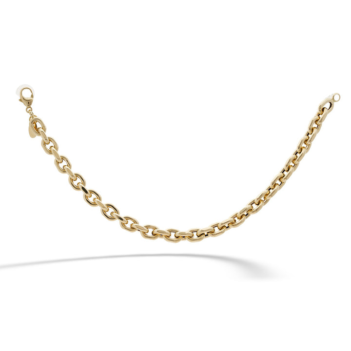 14K Gold Cable Link Bracelet - 7.5"