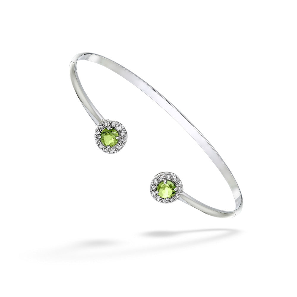 Peridot & White Topaz Cuff by Samuel B.