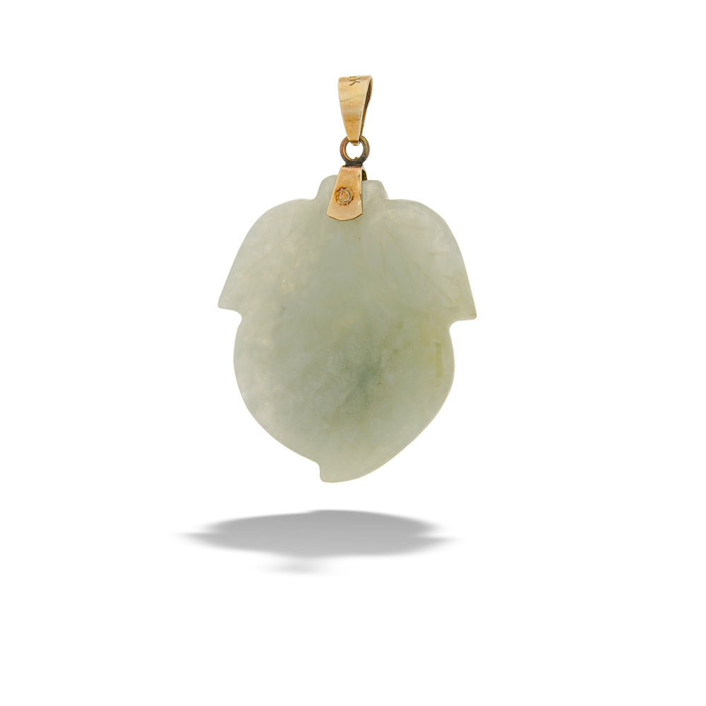 Carved Jadeite Acorn Pendant