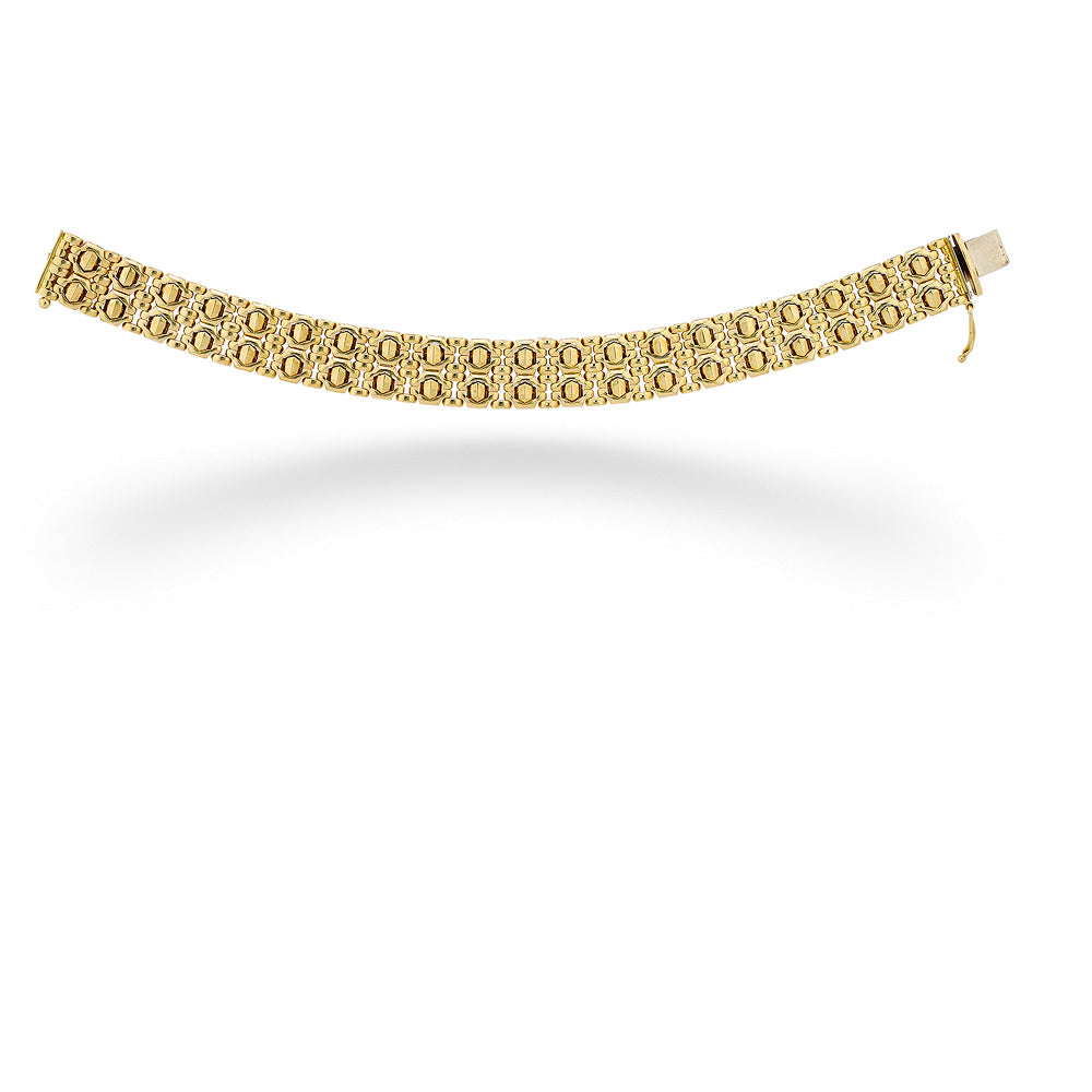 14K Yellow Gold Modified Panther Link Bracelet
