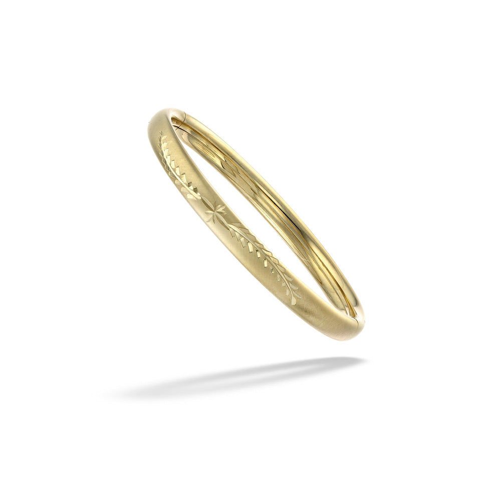 14K Gold Filled Hand Engraved Child's Bangle