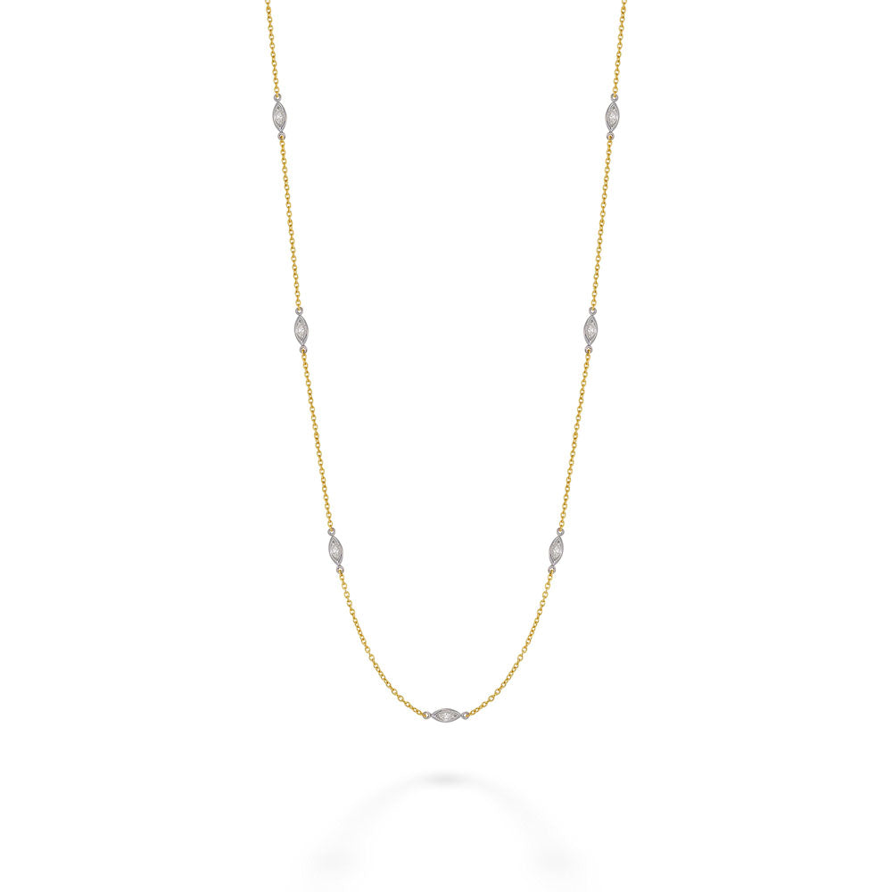 Marquise Diamond Station Necklace