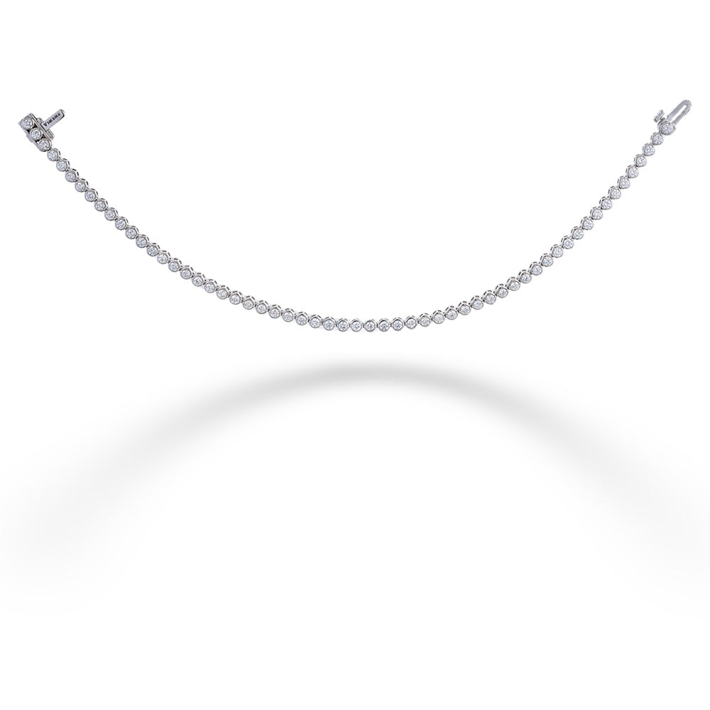 Bezel Set Diamond Tennis Bracelet