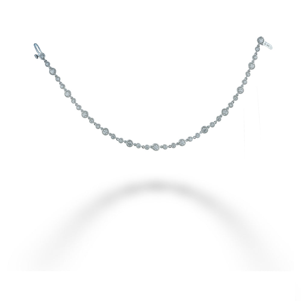 Diamond Bezel Set Tennis Bracelet