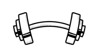 cartoon of arched barbell