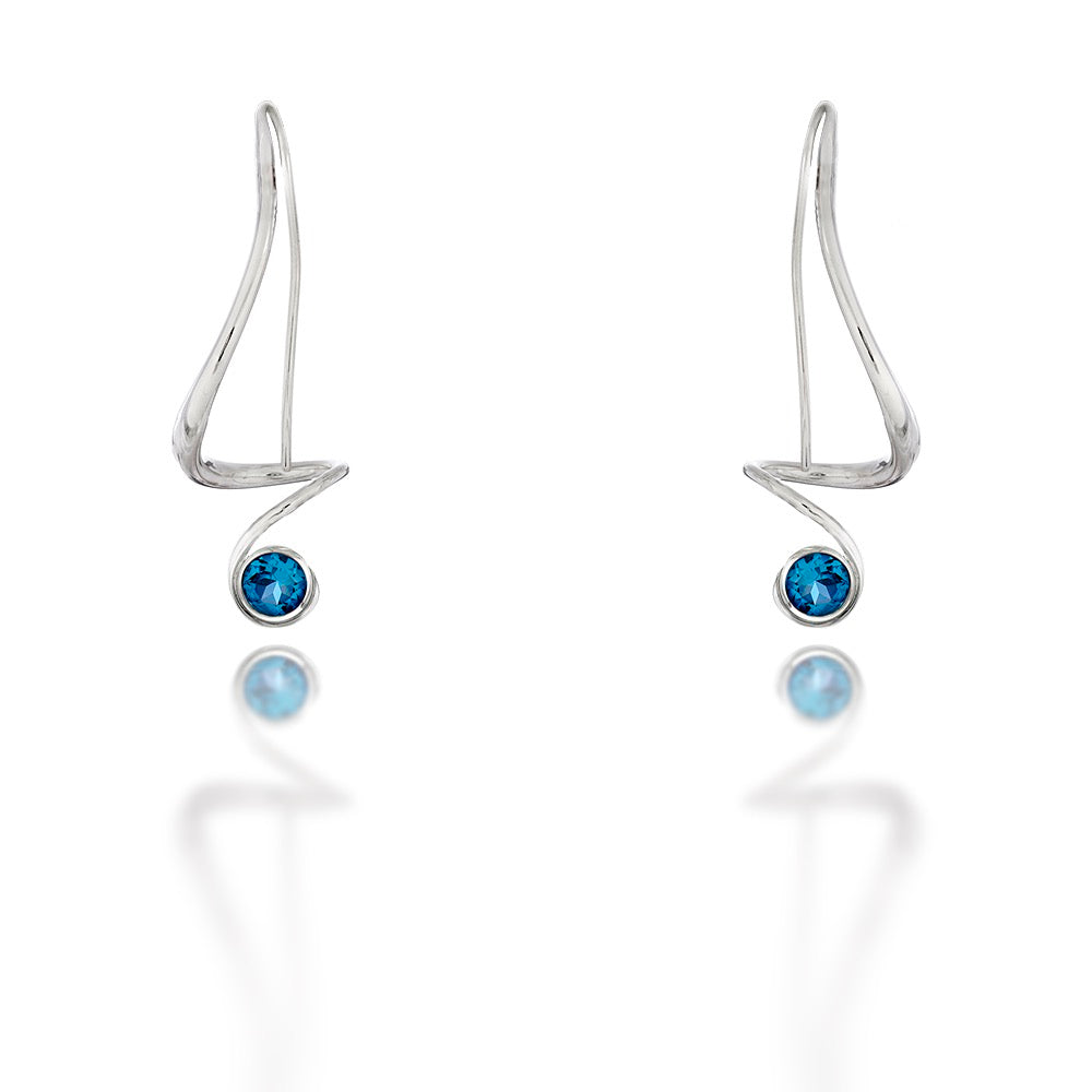 Symphony Earrings with Blue Topaz by E.L. Designs
