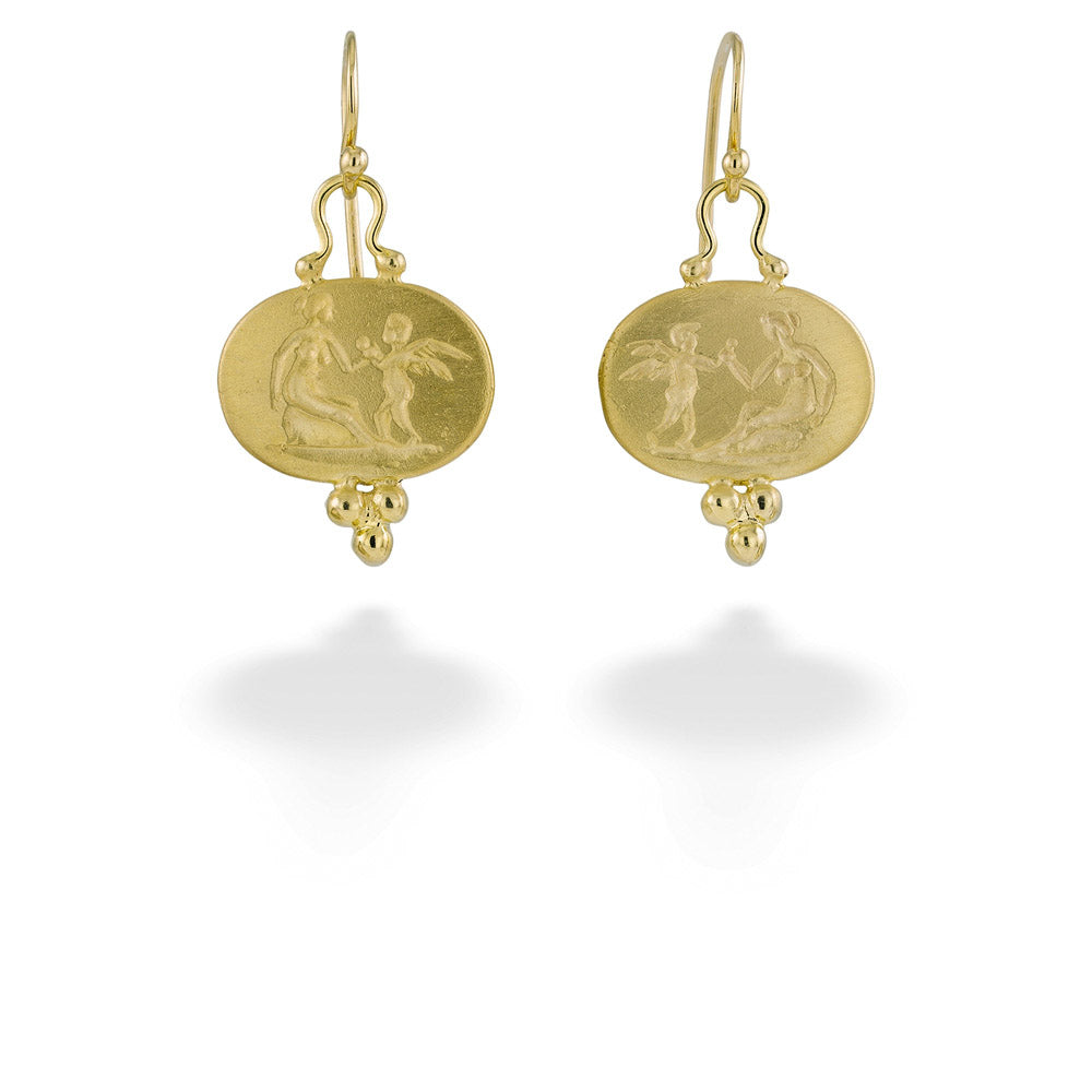 Carved Figures Earrings by Mazza