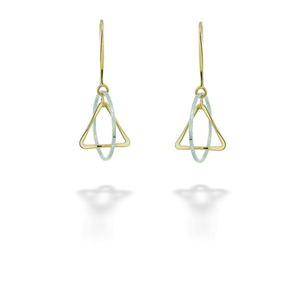 Sterling Silver & Yellow Gold Shindig Earrings by E.L. Designs