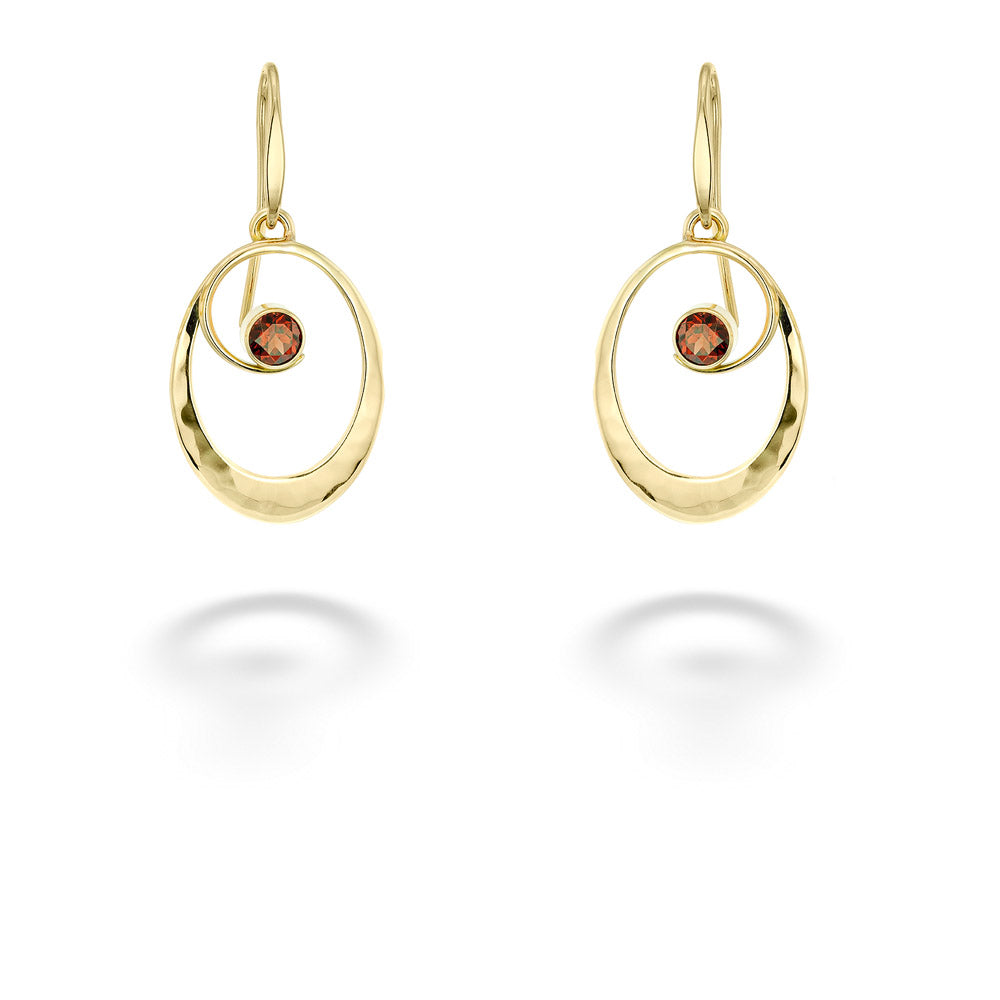 Garnet “Sophia” Earrings by E.L. Designs
