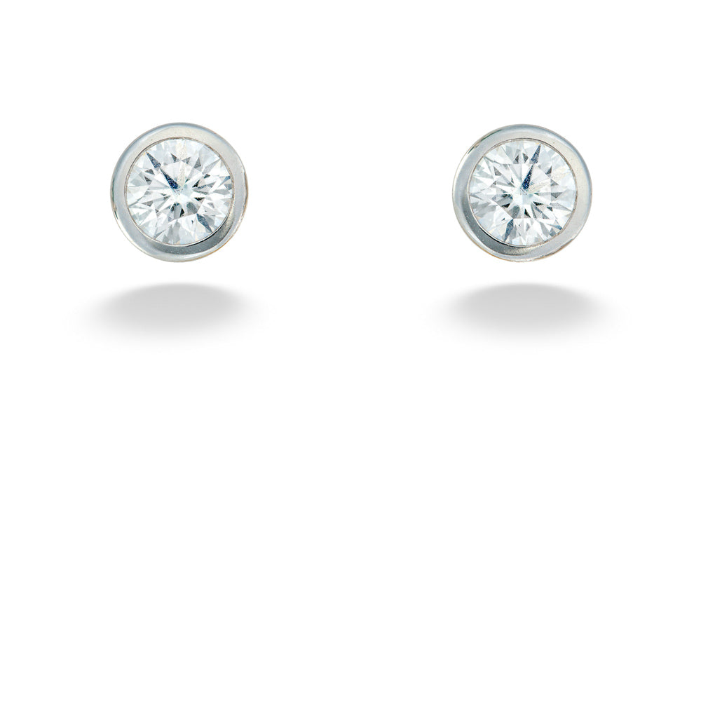 1.00tdw Lab Grown Diamond Bezel Set Stud Earrings by Lightbox