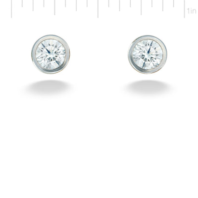 1.00tdw Lab Grown Diamond Bezel Set Stud Earrings by Lightbox