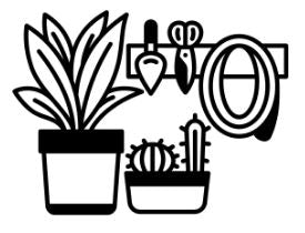cartoon of gardening