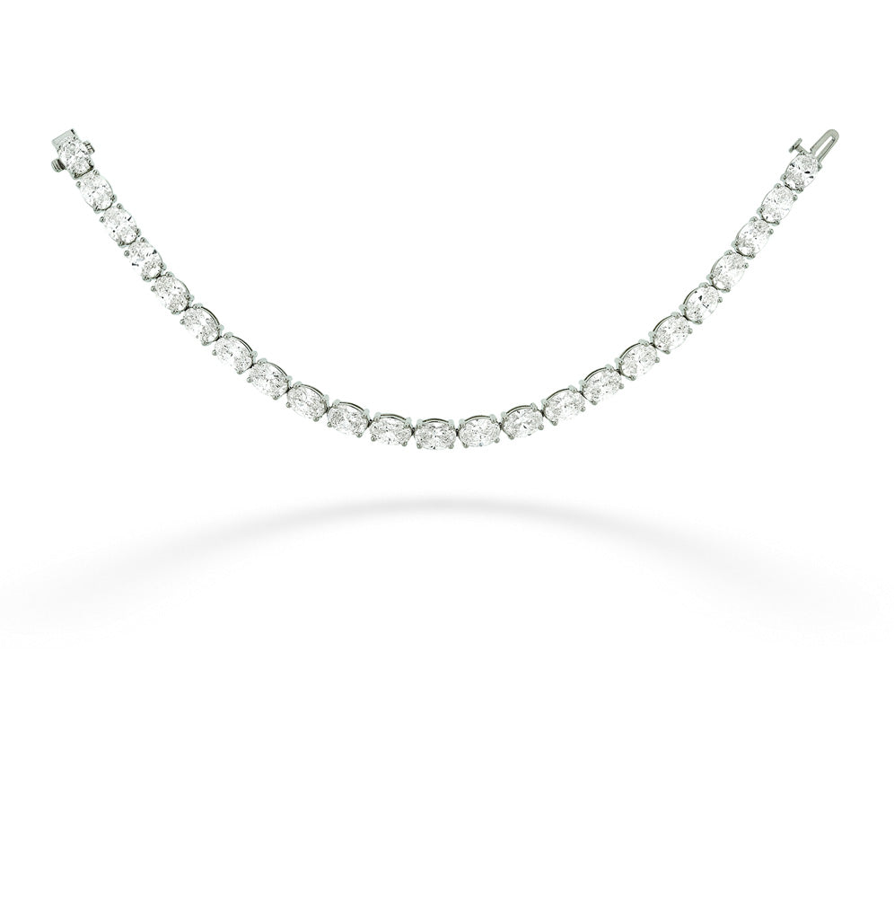 Oval Lab Grown Diamond Tennis Bracelet