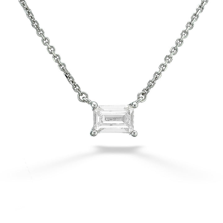Emerald Cut Lab Grown Diamond Necklace by Lightbox