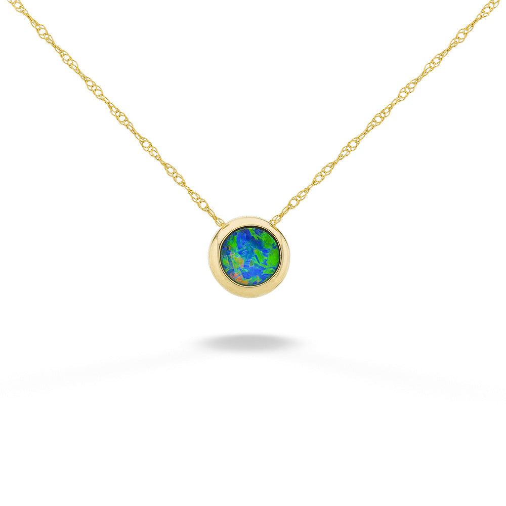 Australian Opal Doublet Pendant & Chain by Parle