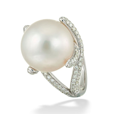 South Sea Pearl & Diamond Ring
