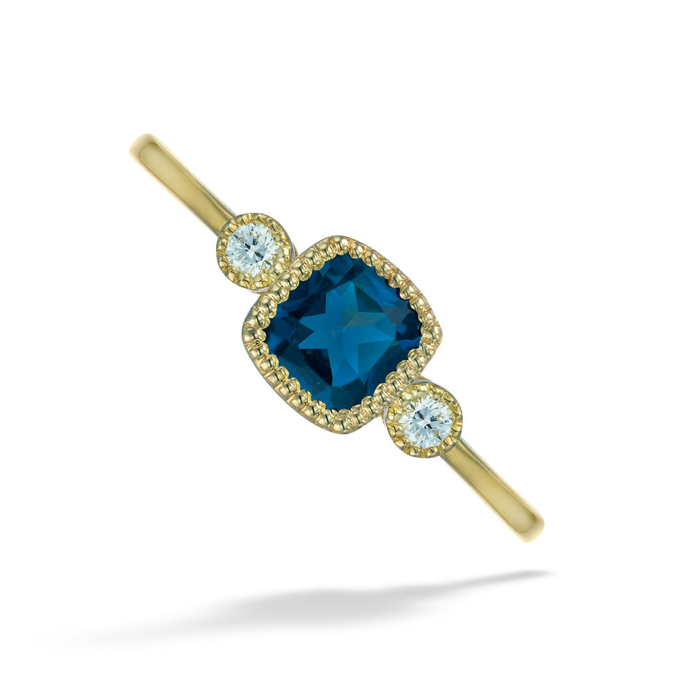 London Blue Topaz & Diamond Ring