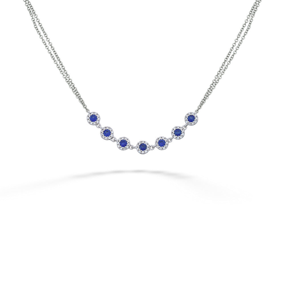 Blue Sapphire and Diamond Bracelet by Shy Creation