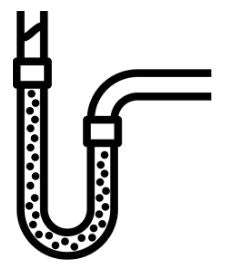 cartoon under sink drain