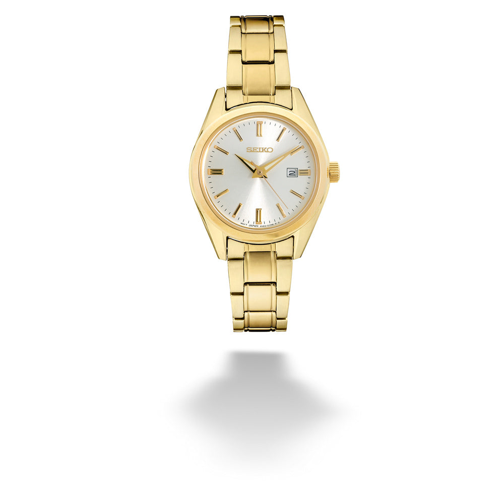 29.8mm Gold Tone Stainless Steel Essentials Women's Watch by Seiko